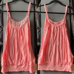 Pink Braided Strap Tank